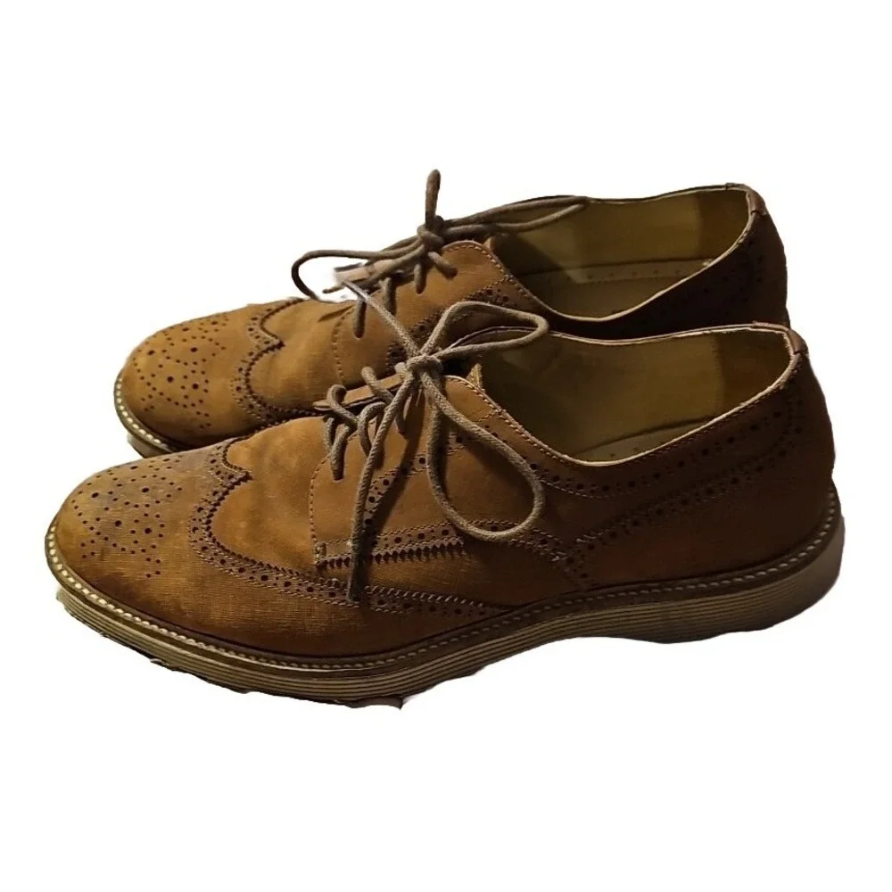 Martin Dingman Suede Wingtip Oxford Shoes Clean! Men Sz 10 Ernest‎ Teacher M04